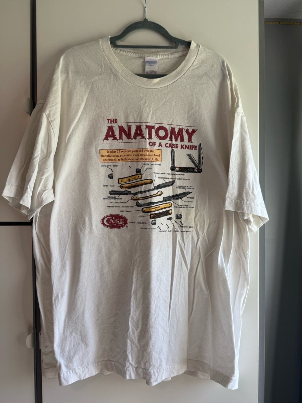 The Anatomy of a Case Knife Graphic Crew Neck Murina T-Shirt - White